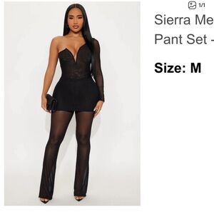 Serra Elegant Black Mesh Ensemble